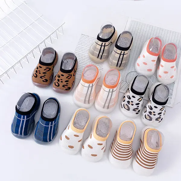 Mesh Breathable Stripes Soft Bottom Floor Shoes