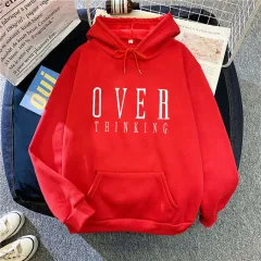 Women's Autumn And Winter Loose Coat Mid-length Sweater - Red And White Picture - View 1