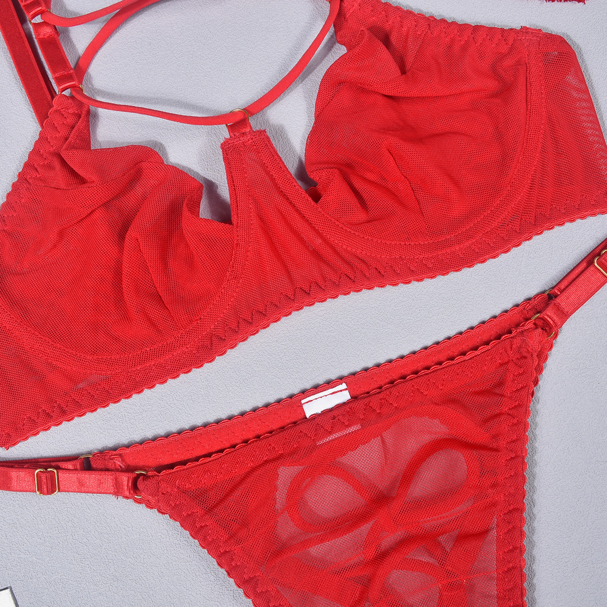 Title 11, Polyester-Dessous-Set mit Schnürung, Push-up, M...