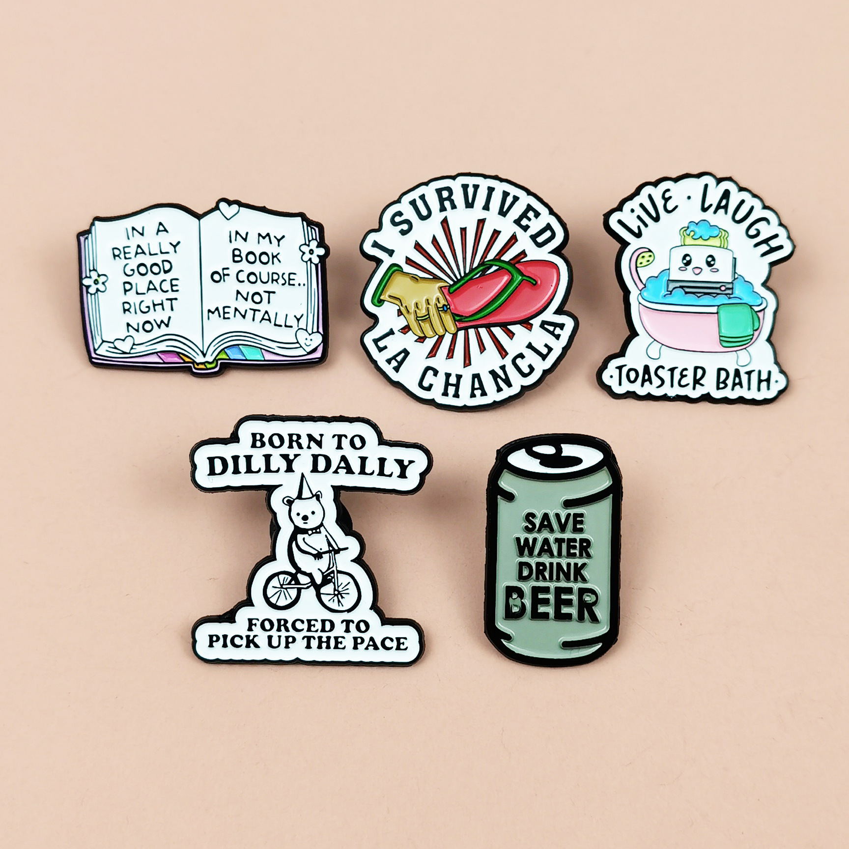 Cute Cartoon Pin Brooch With A Unique Design Made Of Metal