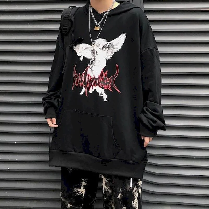 Title 11, Gothic streetwear hoodies heren ins stijl herfs...