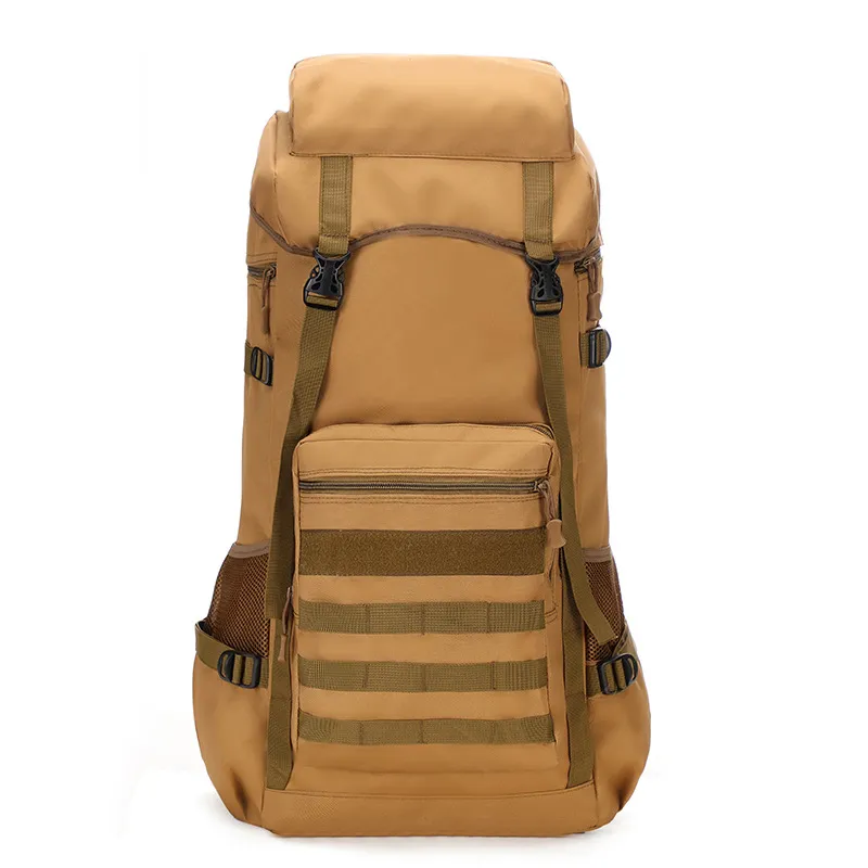 Men's Large Capacity 70L Oxford Cloth Luggage Shiralee Outdoor Travel Backpack - Khaki