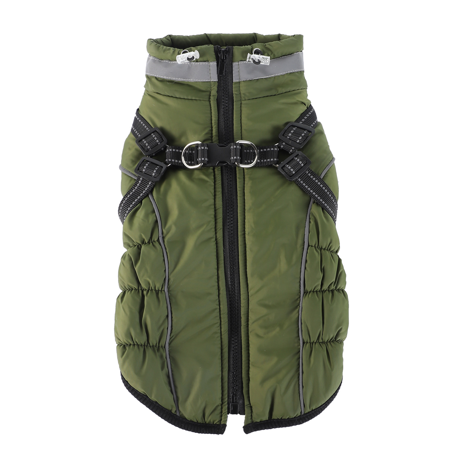 Warm Reflective Traction Coat Plus Fleece Waterproof Jacket