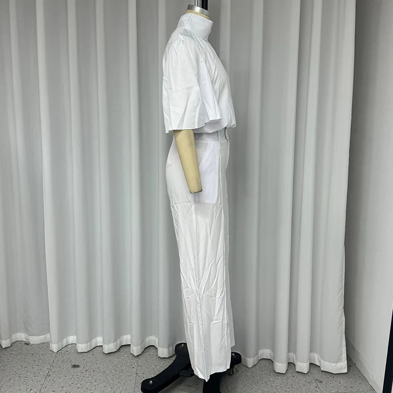 Summer New Half Collar Top Two-piece Set