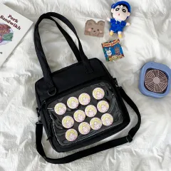 One-shoulder Crossbody Large Capacity Casual Handbag - Black - View 1