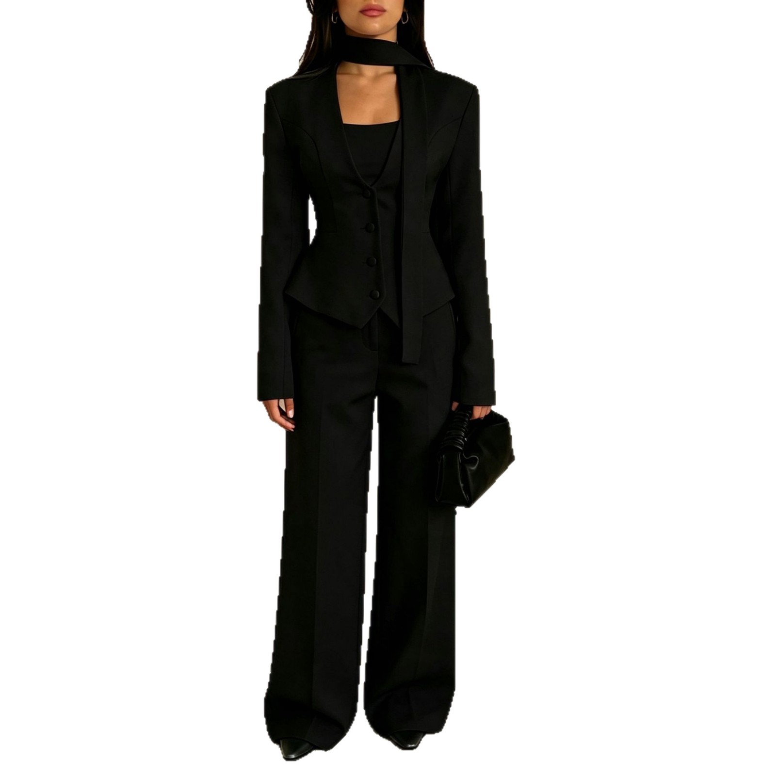 Long-sleeve Casual Blazer And Pants Set