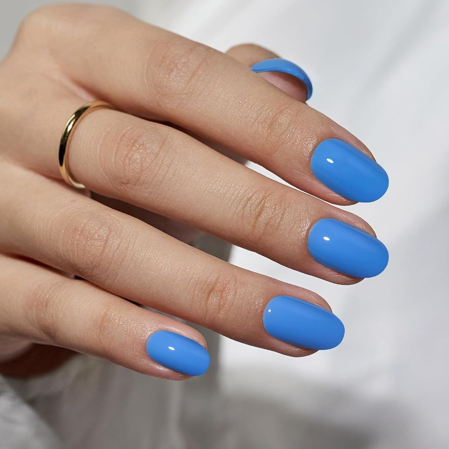 Women's Solid-color Long Almond-shaped Artificial Nails