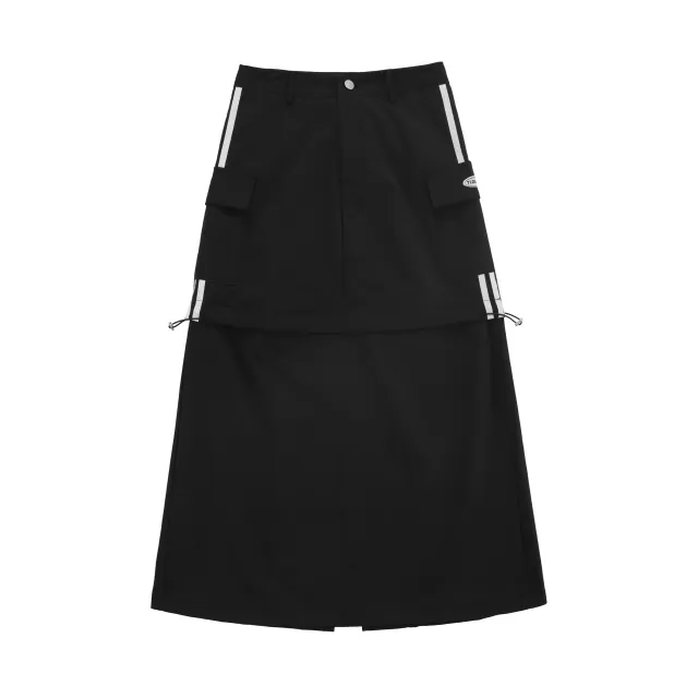 Casual Loose Long Dress Women's Split Detachable High Waist Skirt Black - Shop at LoveMi