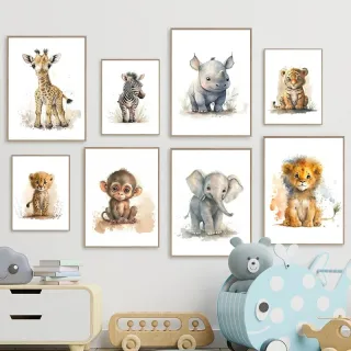 Cute Bedroom Wall Art Hanging Painting - 8Pcs