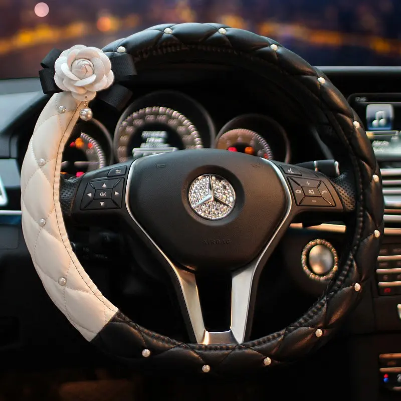 Car Universal Camellia Steering Wheel Cover