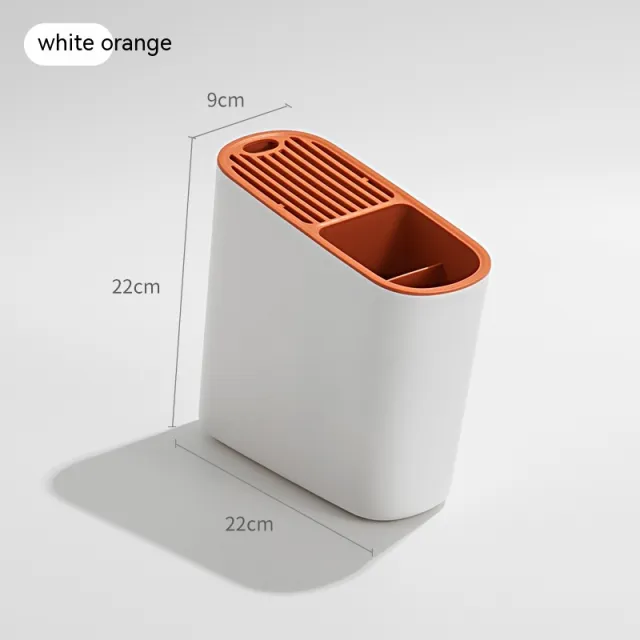 Bevel Multi functional Tool Chopsticks Holder Storage Rack White Orange - Shop at LoveMi