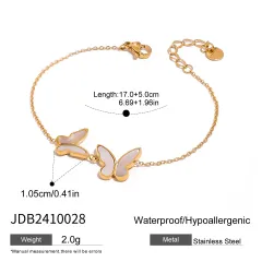 Blaire Butterfly Pearl Necklace - Jdb2410028 - View 1