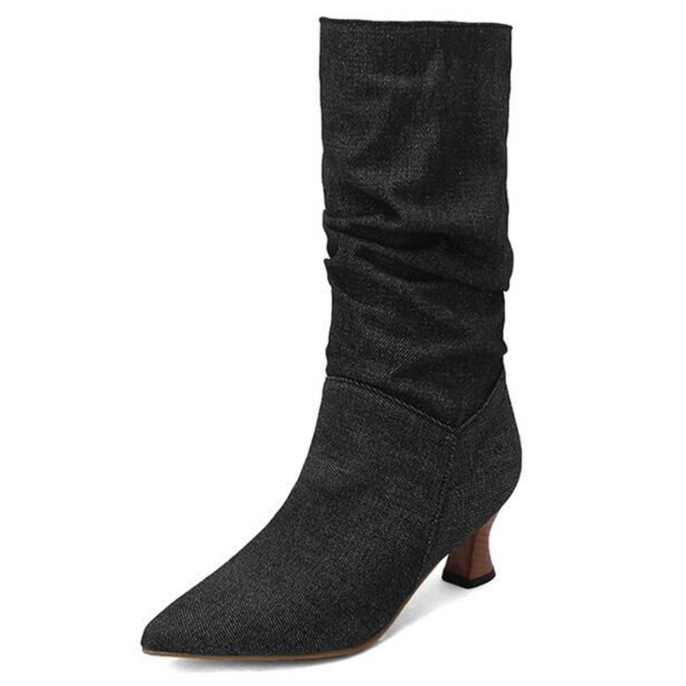 Mid-Heel Pointed Toe Boots, picture 5 of 10