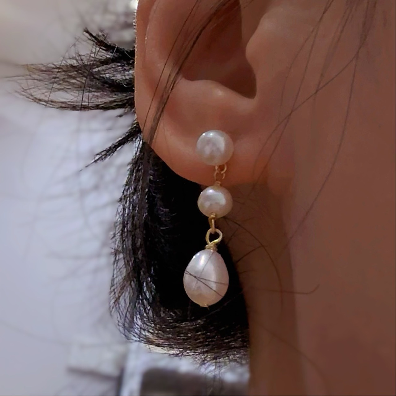 Original Design Natural Pearl Earrings
