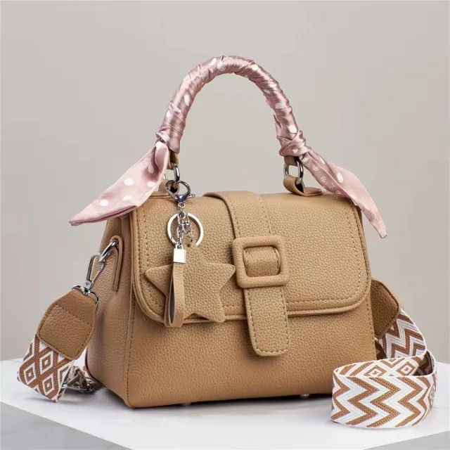 Solid Color Spring And Summer Handbag Khaki - Shop at LoveMi