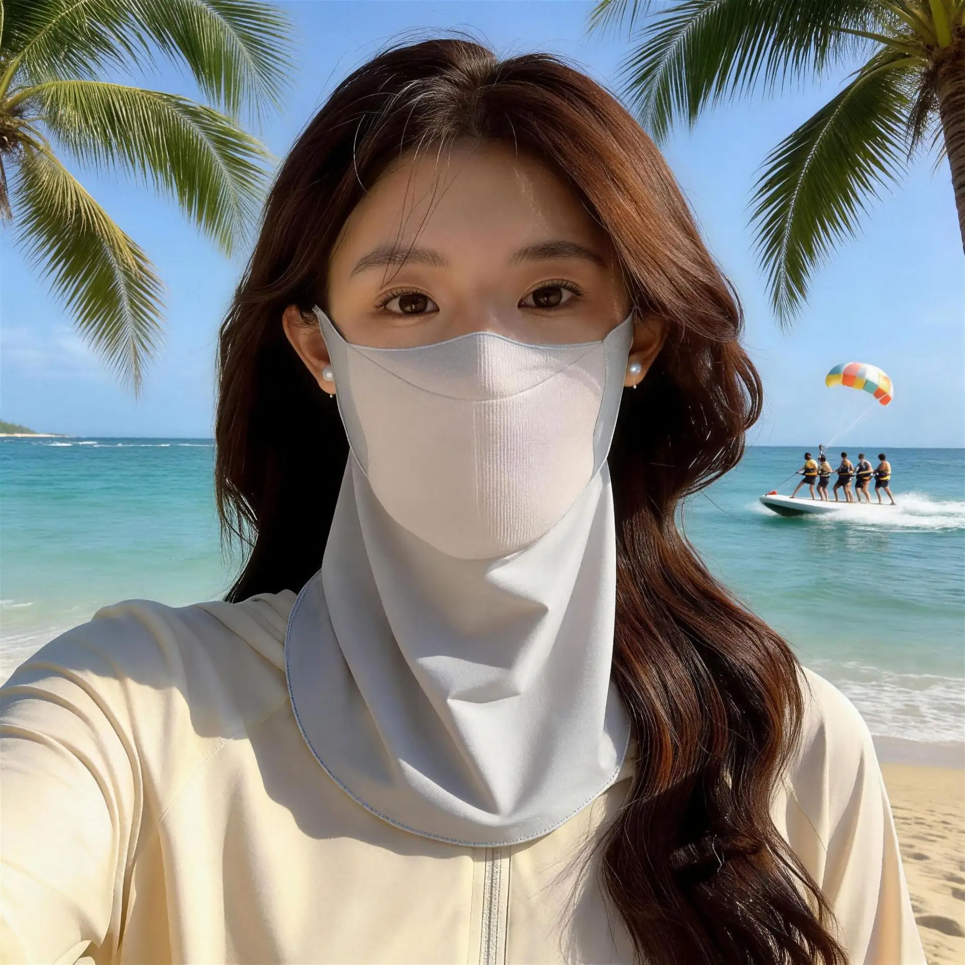Summer Convenient Drinking Breathable Sun-Protective Face Mask