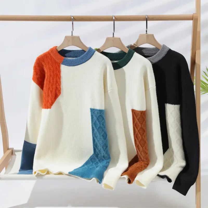Mens Casual Heavyweight Crew-neck Base Sweater