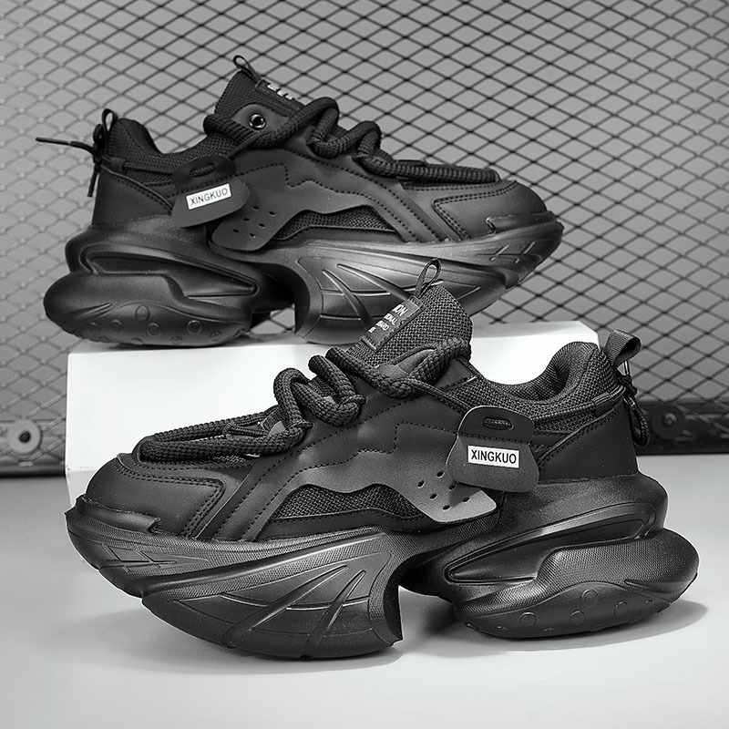 Mens Breathable Casual Height-enhancing Thick-soled Fashion Shoes