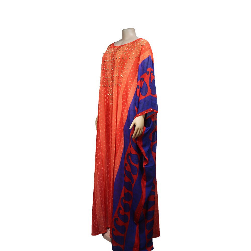 Women's Wear Swing Chiffon Rhinestone Plus Gun Beads Inner Skirt Two-piece Set