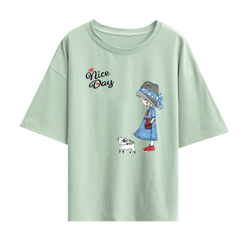 Fashion Printed Short-sleeved T-shirt Women's Top