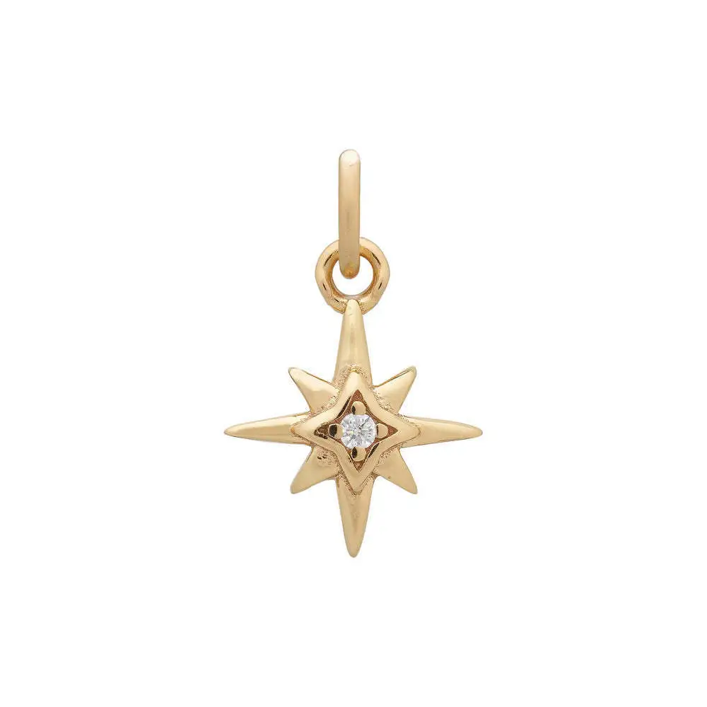 Titanium Steel Diy Small Pendant Necklace Female Butterfly Love Sun Cross Zircon Necklace - Star
