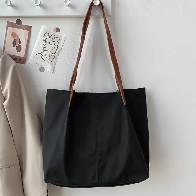 Canvas Womens Single shoulder Bag Japanese style Artistic Design Black - Shop at LoveMi