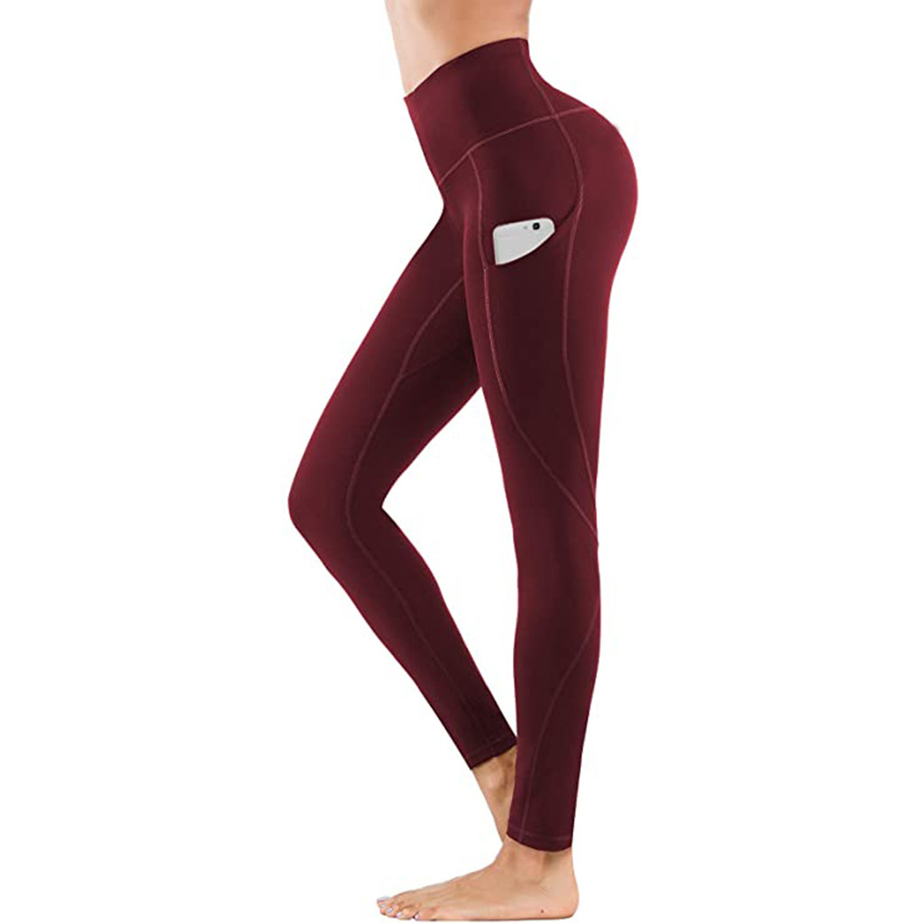 Title 10, Damen Fitness Leggings, uni, hoher Bund, Push-U...