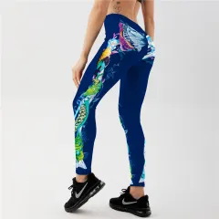 Punk Butterfly Skull Digital Printing Cropped Pants - Lgs 4277 - View 1