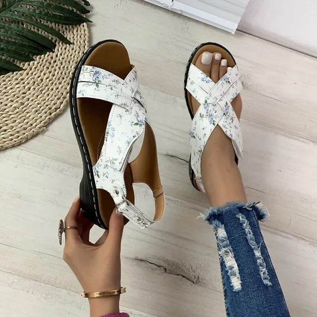 Women's Summer Casual Platform Wedge Sandals White - Shop at LoveMi