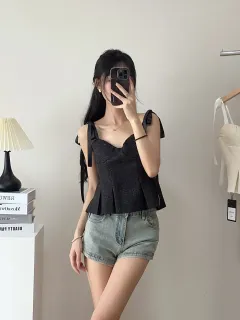 Design Sense Slim-fit Slimming Strap Tube Top - Black - View 1