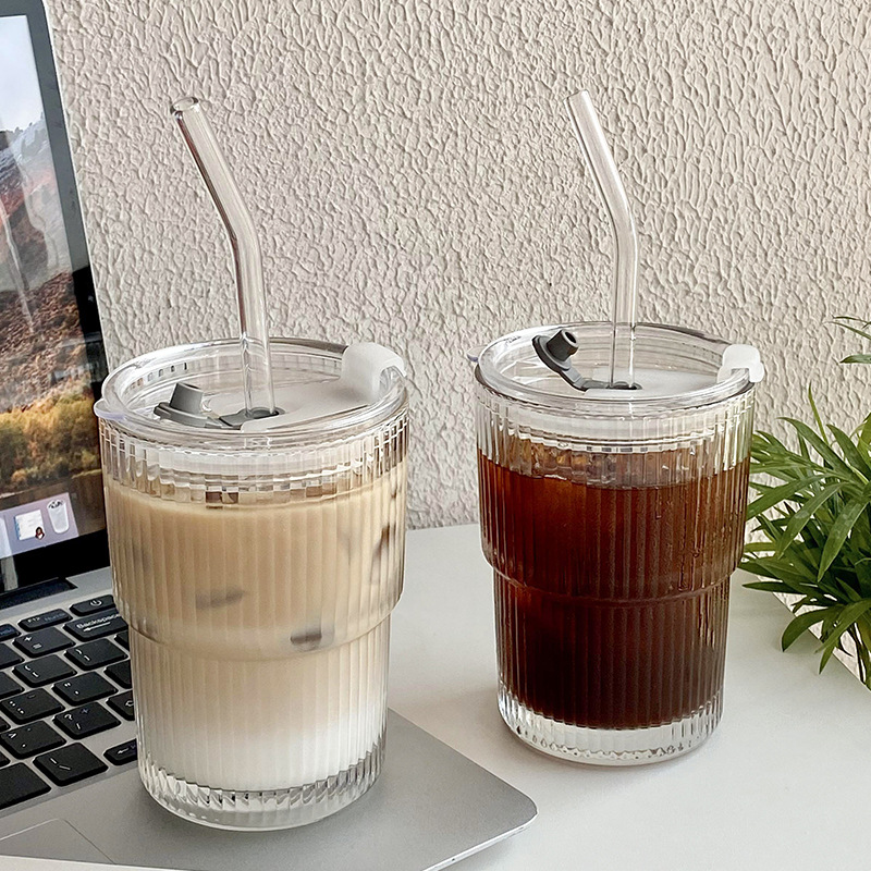 Striped Cup With Straw 2 Pack