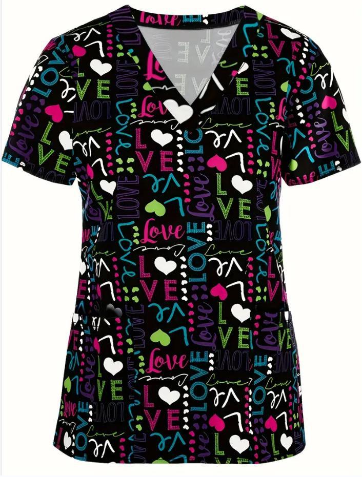 Summer Casual New Women's V-neck Cloth For Nursing Workers Short Sleeve - Picture 10 of 12