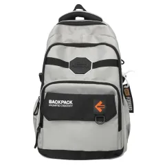 Large Capacity Simple Computer Travel Bag - Gray - View 1