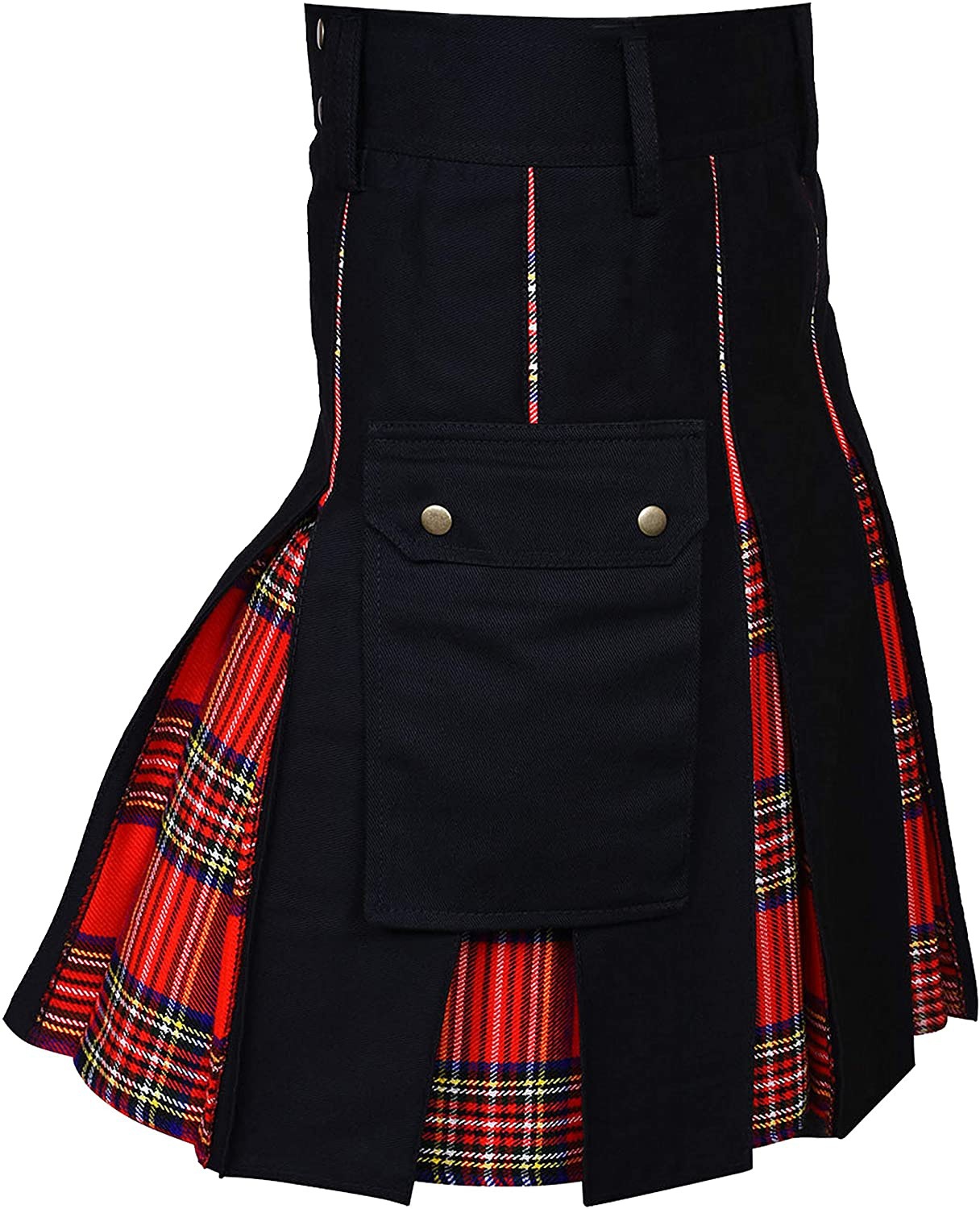 Title 3, Mens Scottish Plaid Contrast Pleated Skirt – S...