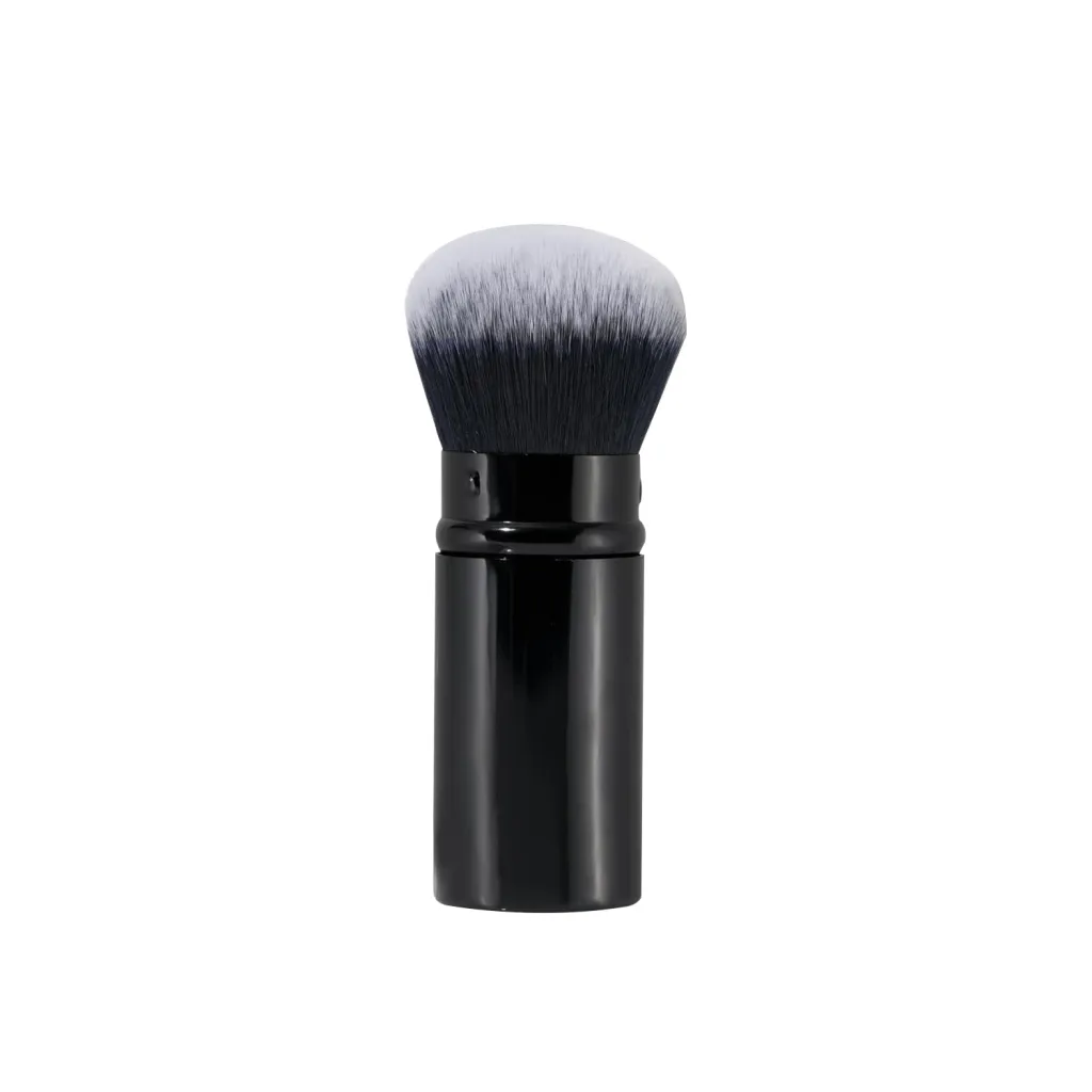 Portable Telescopic Powder Brush Chin Finishing Shading Makeup Tools - Black
