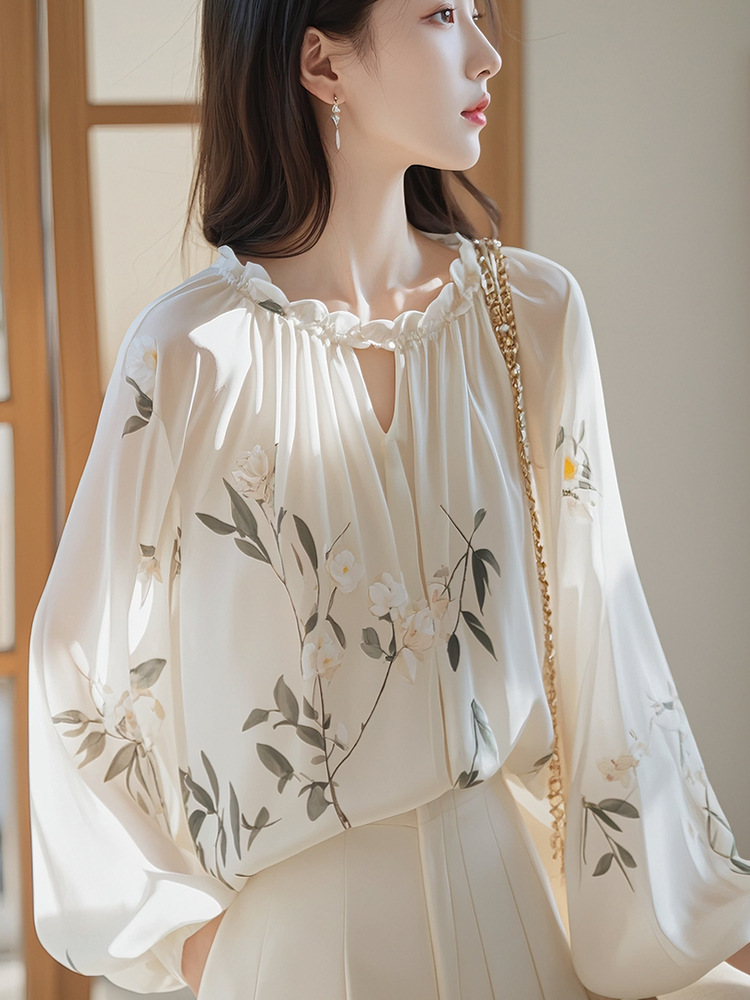 Loose-fitting Long-sleeve Floral Mini Shirt For Women 15 495d963b 815f 4286 b47a 9bb82302075b