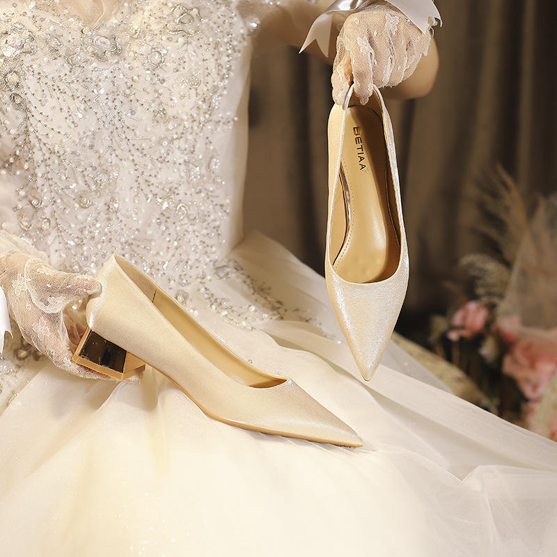 Apricot New Arrival Banquet Bridal Shoes 3