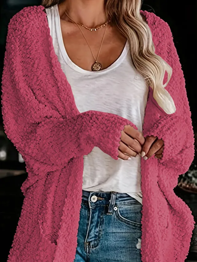 Women's Plush Sweater Red - Shop at LoveMi