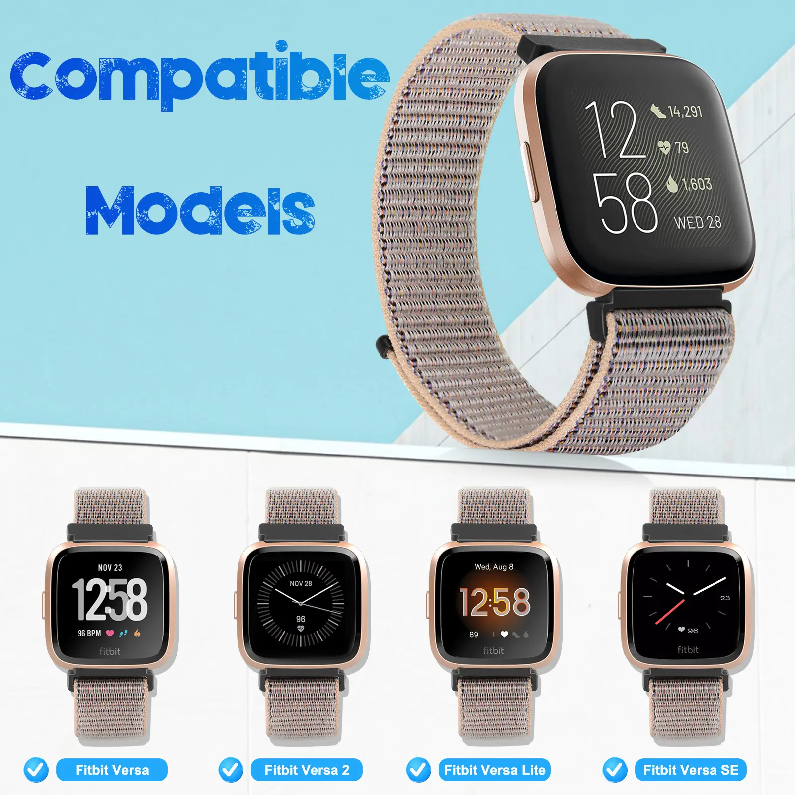 Applicable To Versa2 Nylon Loop Sense2 Velcro