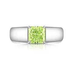 Fashionable And Classic High-carat Diamond Ring Specially Designed For Dashing Gentlemen - Apple Green - View 1