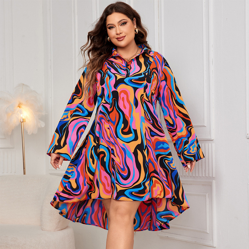 Fashionable Loose fit Printed Dress Rose - Shop at LoveMi