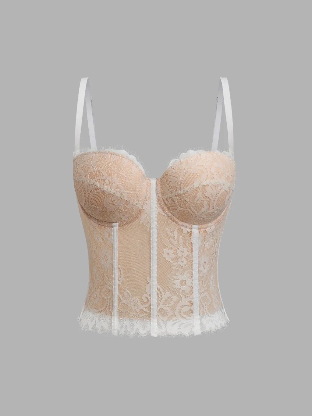 Women's Fashion Fishbone Corset Lace Small Sling - Skin Color-Xs