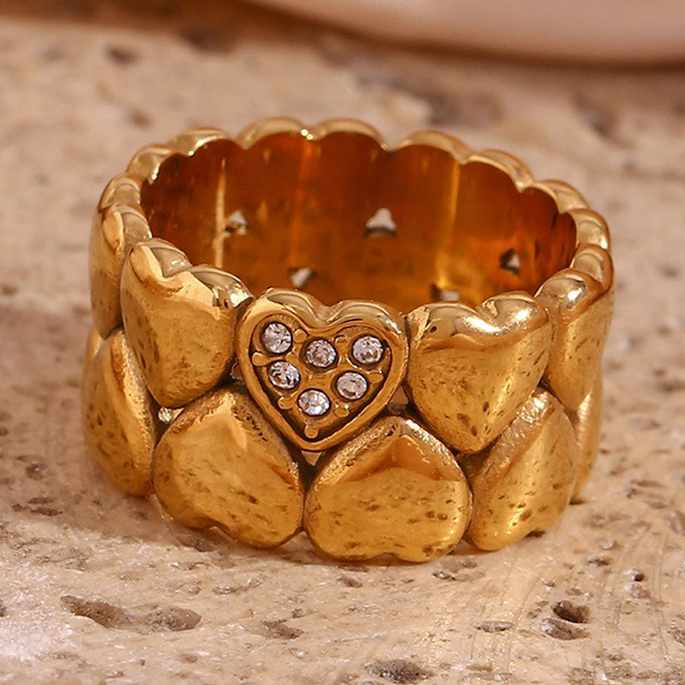 Double-layer Peach Heart Ring For Women
