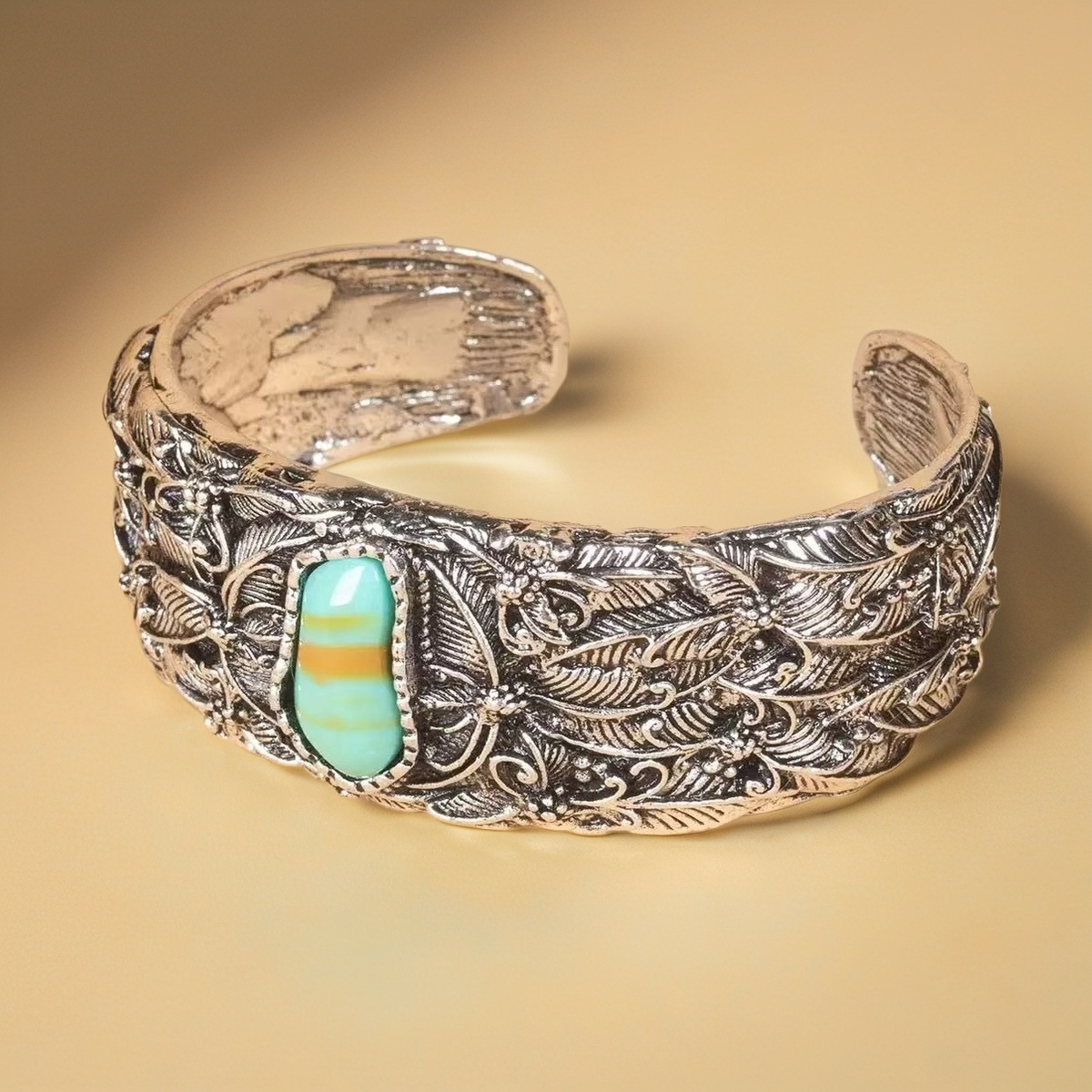 Retro Turquoise Bracelet Stylish Versatile And Open-ended
