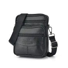 New Men's Waist Bag Multi-functional Shoulder Messenger Bag Can Wear Mobile Phone Belt Pouch - Black - View 1