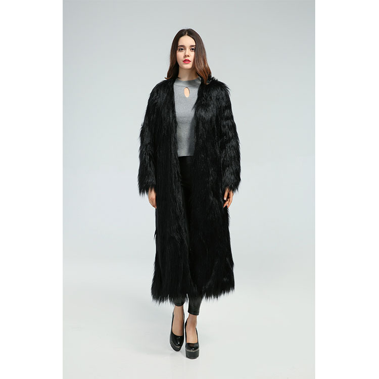 Loose Faux Fur Coat, picture 2 of 8