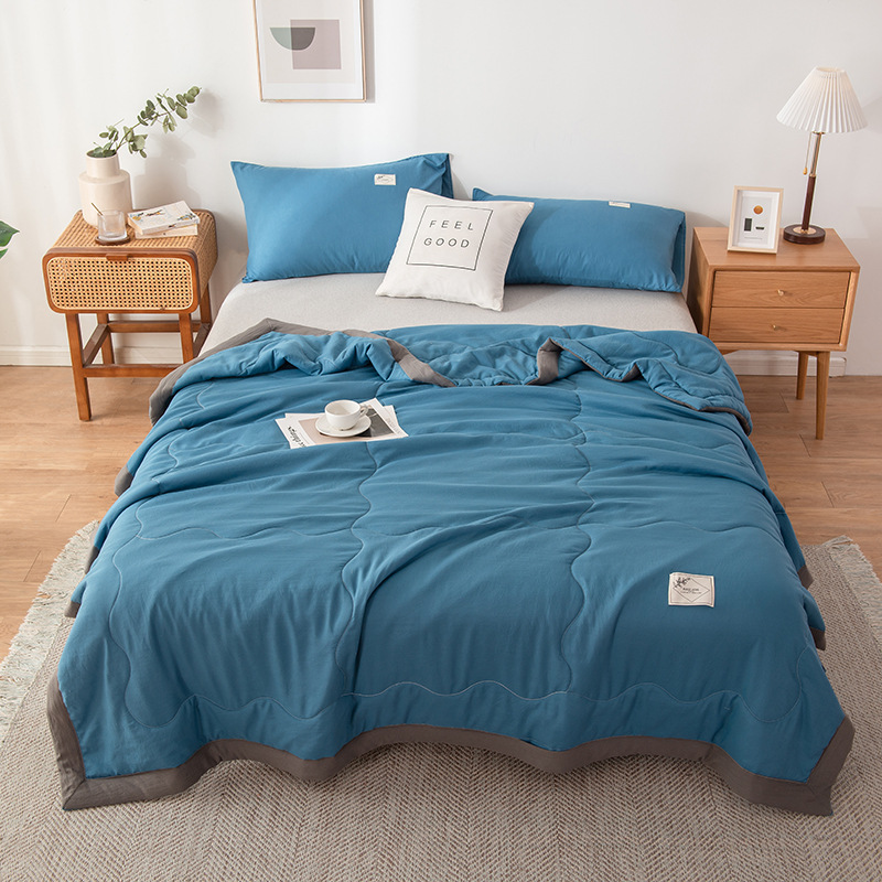 Pure Color Washed Cotton Summer Air Conditioning Duvet