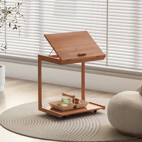Solid Wood Side Table Living Room Home Removable Sofa