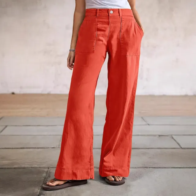 Women's Casual Loose All matching Jeans Orange Red - Shop at LoveMi