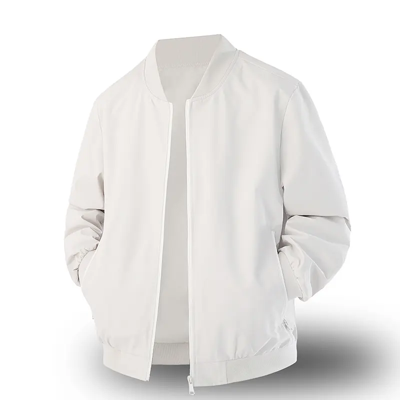 Mens Baseball Jacket Springautumn Trendy Solid Color